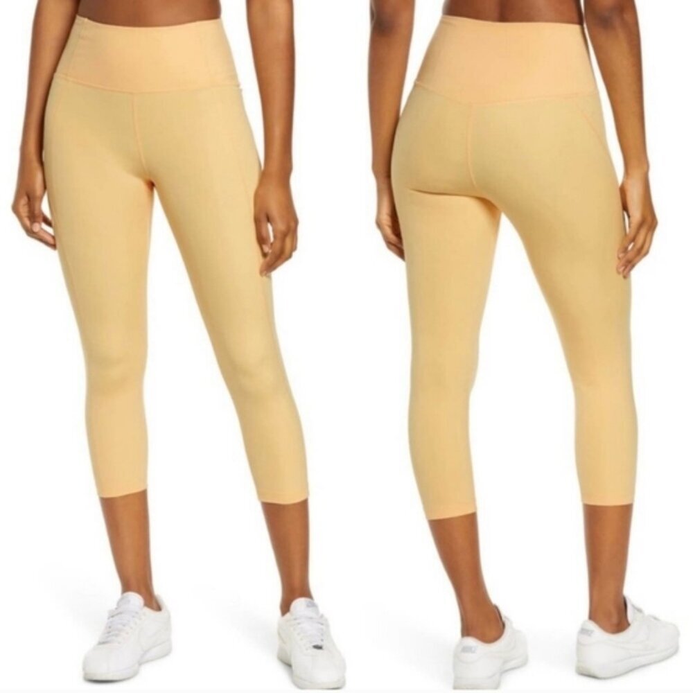 Girlfriend Collective High Waist Capri Leggings Sunburst Size Medium